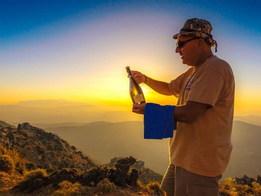 Crete: Land Rover Safari with Sunset Viewing, Dinner, & Wine - The ride down after dinner: moonlit coast and twinkling lights