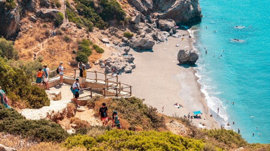 Crete: Preveli Tropical Beach and Palm Forest - The Preveli Beach block: swimming, snorkeling, and free time