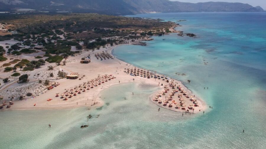 From Heraklion: Elafonisi Beach Day Tour with Pickup - On the beach: swim, snorkel, snack bar time, and how to beat the wind