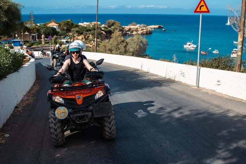 From Heraklion: Quad Safari Wild Crete Evening Tour - The coastal warm-up and Skotino Cave’s stalactites