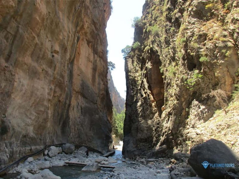 From Heraklion,Agia Pelagia,Malia: Samaria Gorge Guided Trip - The White Mountains drive and Omalos breakfast stop