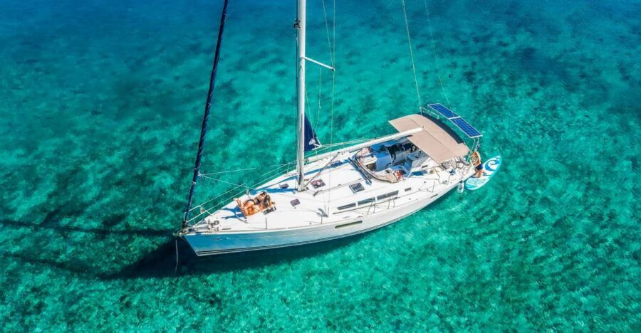 Heraklion: Dia Island Sailboat Cruise with Swimming and Meal - Dia Island time: swimming, snorkeling, and paddleboarding in a sheltered bay