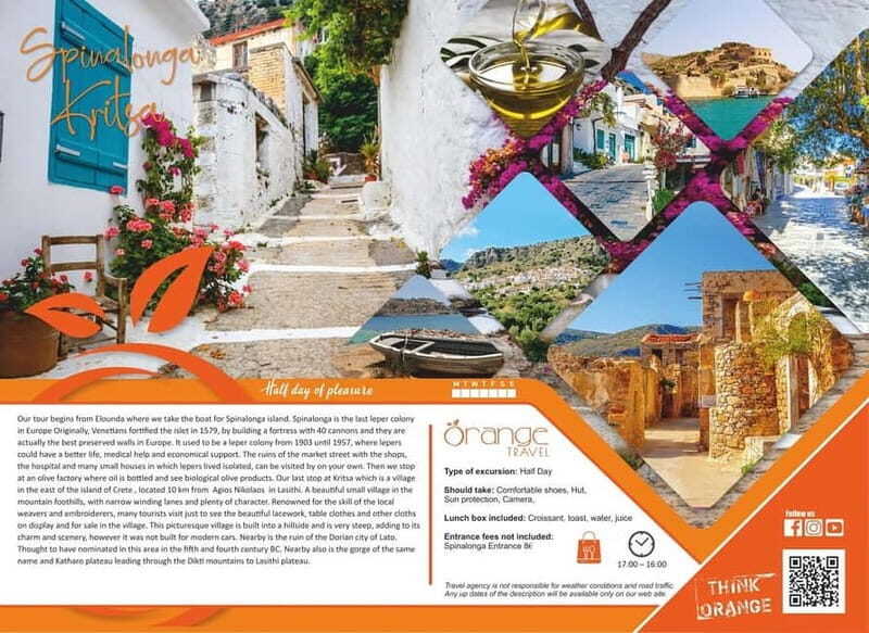 Heraklion : Spinalonga Island & Kritsa Village Half-Day Tour - Key things to know before you go